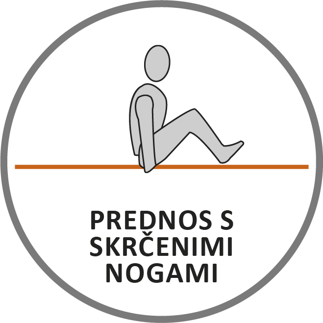 Prednos s skrčenimi nogami